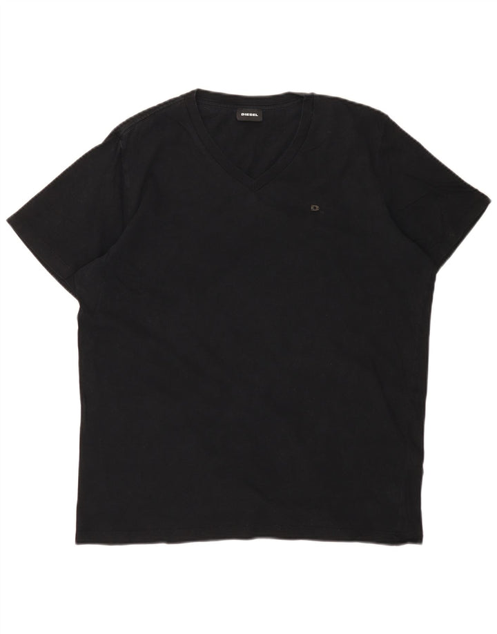 Camiseta masculina DIESEL Top médio algodão preto