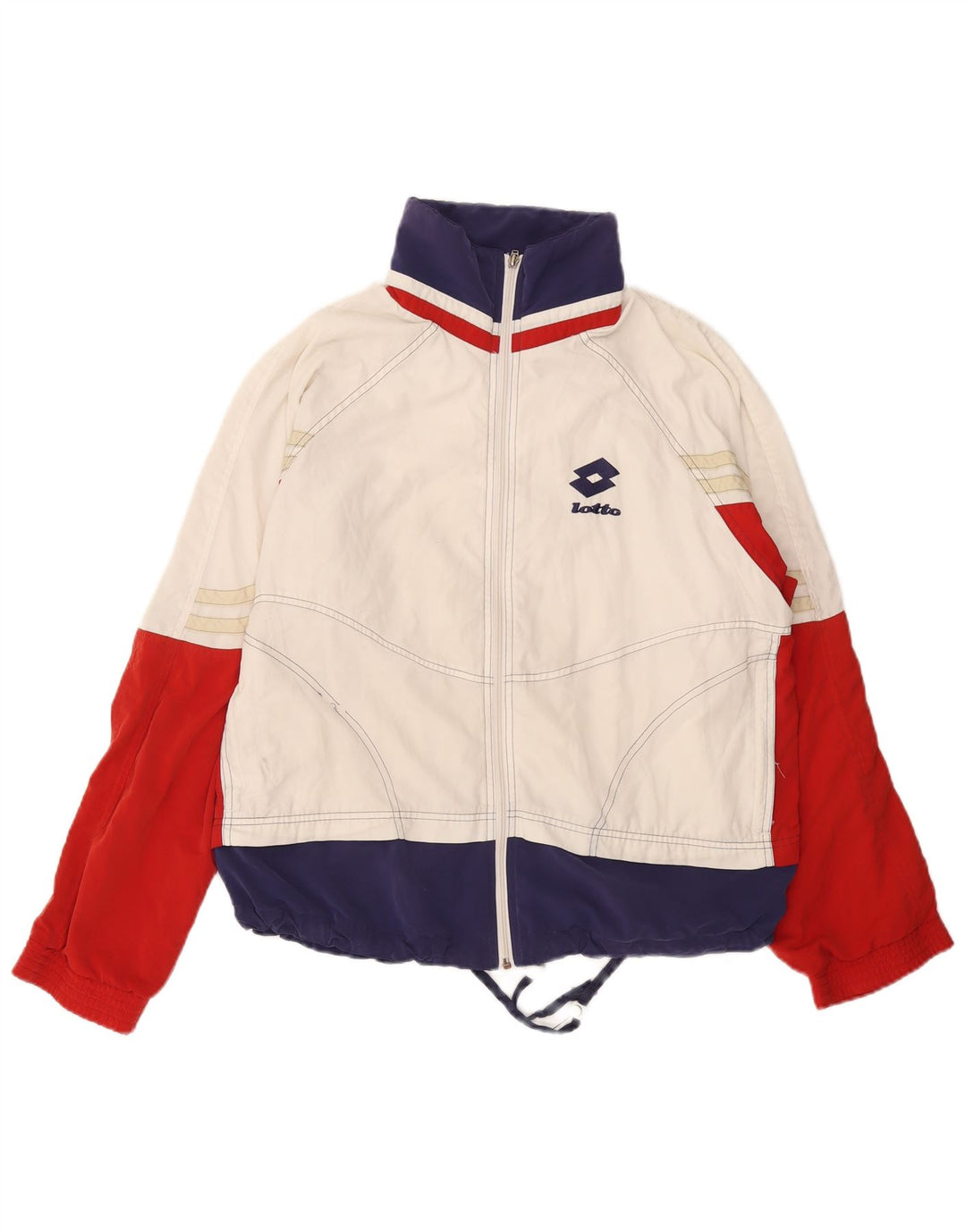 LOTTO Mens Treino Top Jacket IT 50 Medium White Colourblock