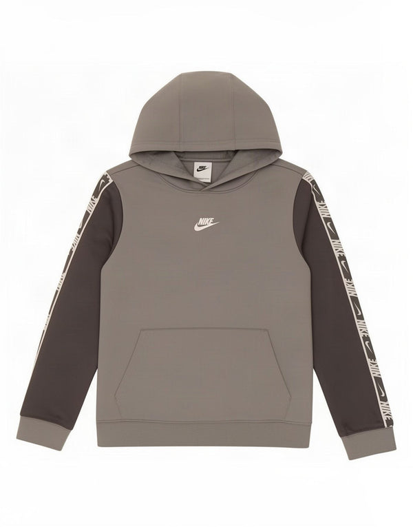 Jumper com capuz gráfico Nike Boys Dri Fit 12-13 anos grande bloco cinza