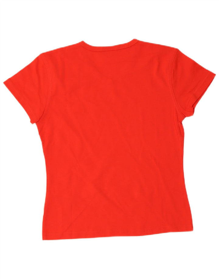Camiseta feminina Reebok Top UK 14 grande algodão vermelho
