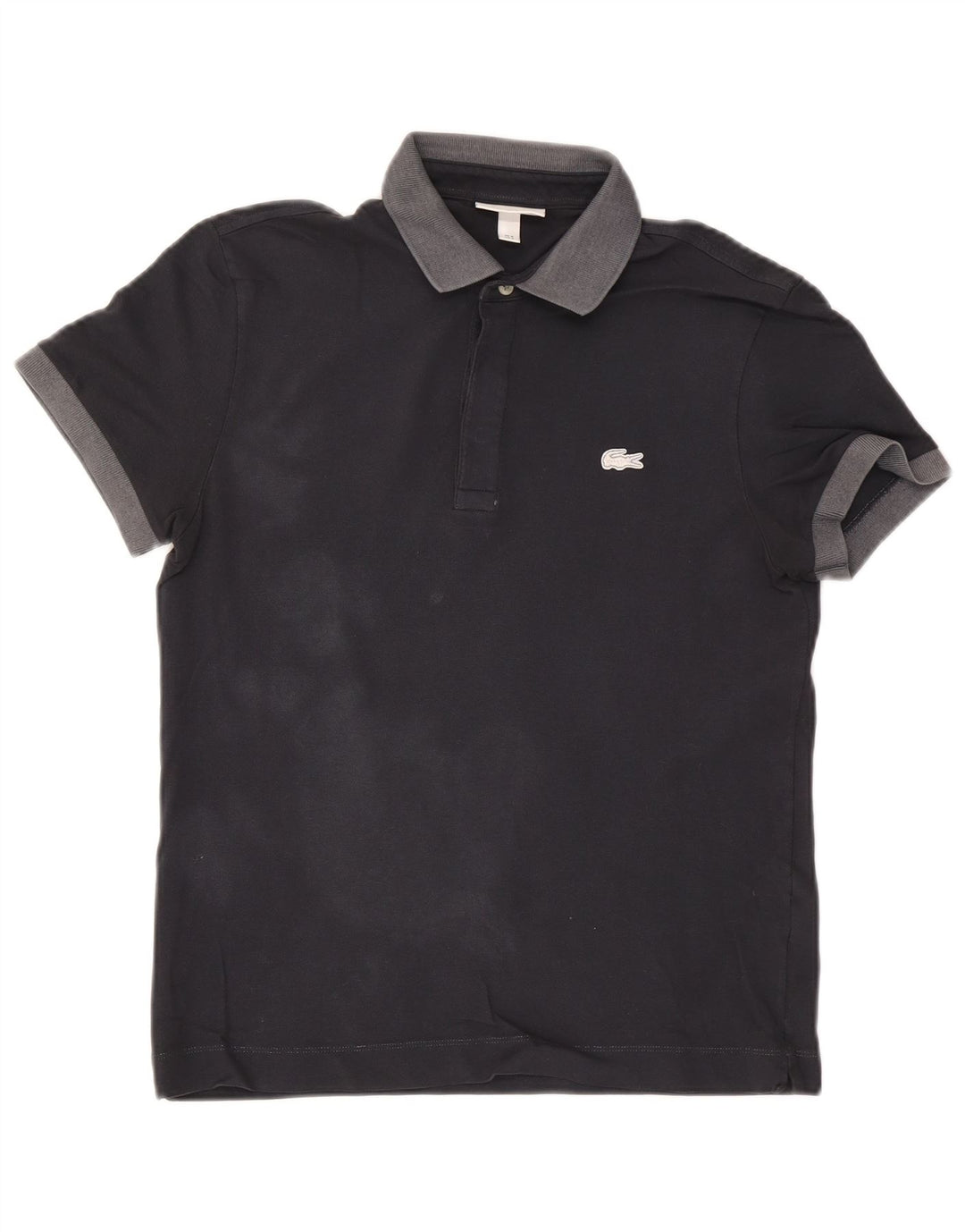 Camisa polo masculina Lacoste Regular Fit tamanho 3 pequeno bloco colorido azul marinho