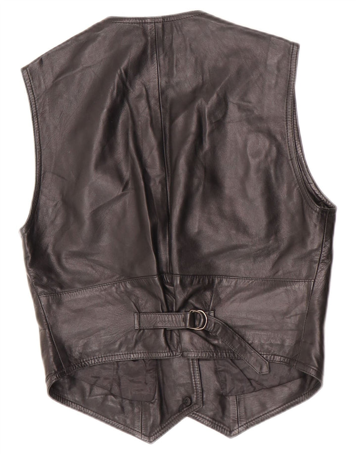 Colete feminino de couro cropped Maxime IT 44 médio preto