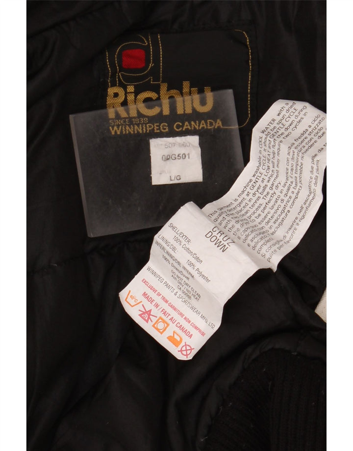 Jaqueta bomber masculina com capuz Richlu UK 40 grande algodão branco