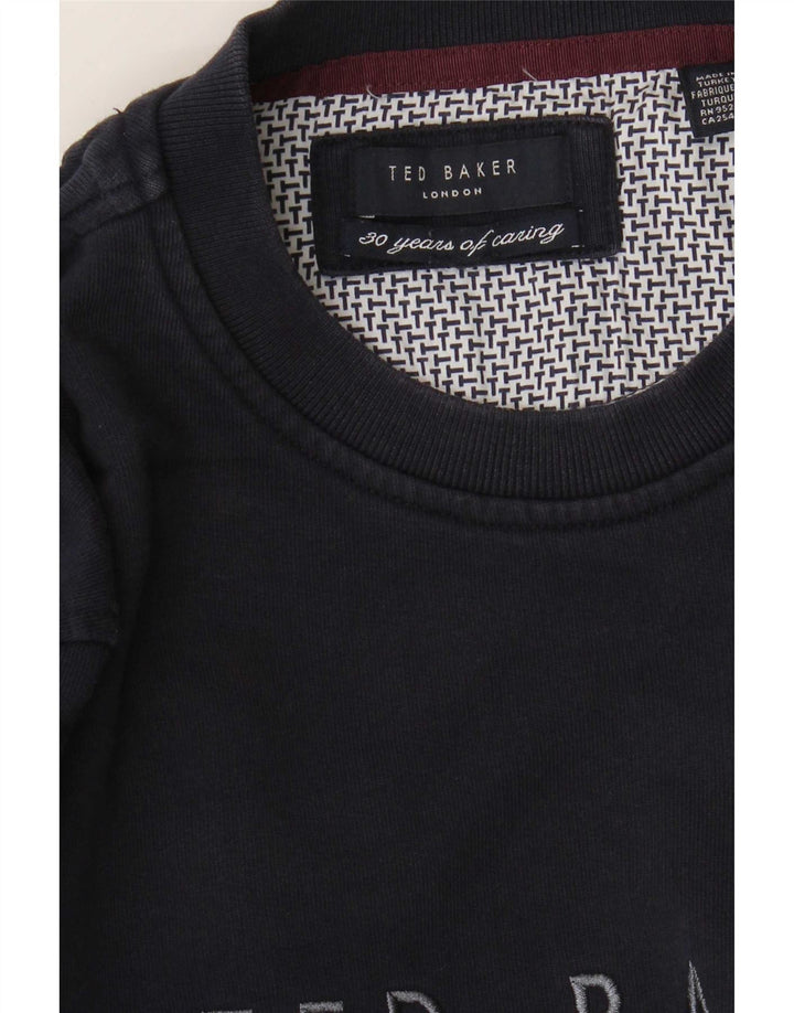 Ted Baker moletom gráfico masculino jumper pequeno azul marinho