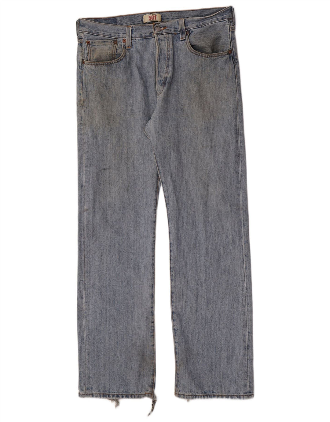 Jeans retos masculinos Levi's W34 L32 algodão azul