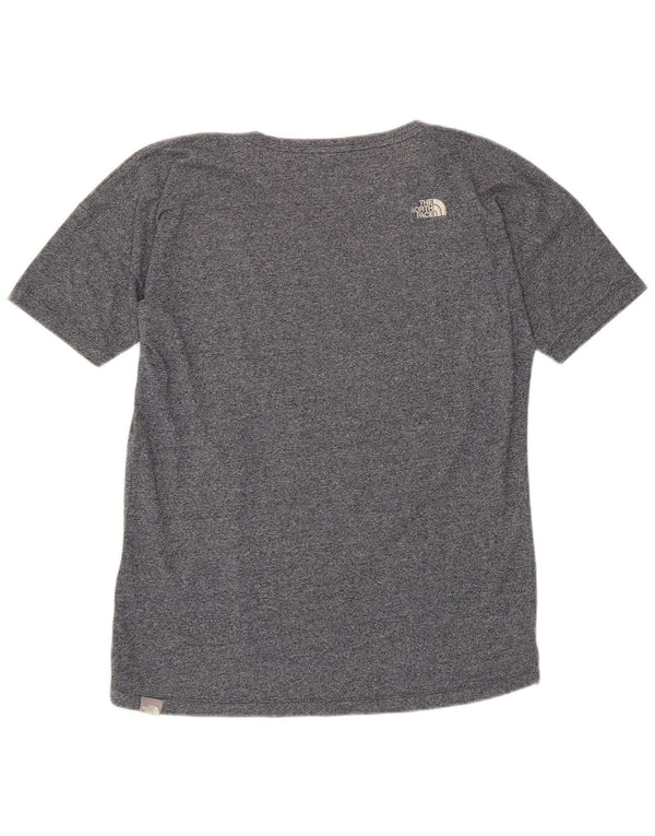 Camiseta feminina The North Face UK 14 algodão manchado azul marinho médio