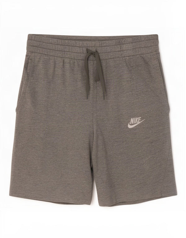 Shorts esportivos Nike Boys 10-11 anos cinza médio algodão