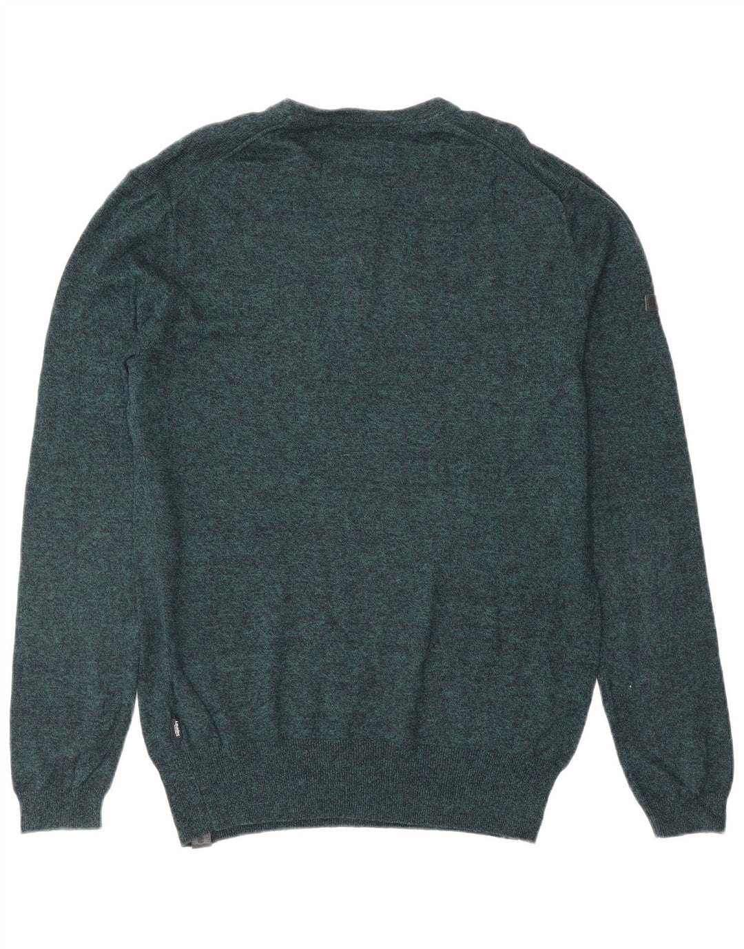 Suéter masculino SUPERDRY com gola redonda e algodão manchado azul pequeno