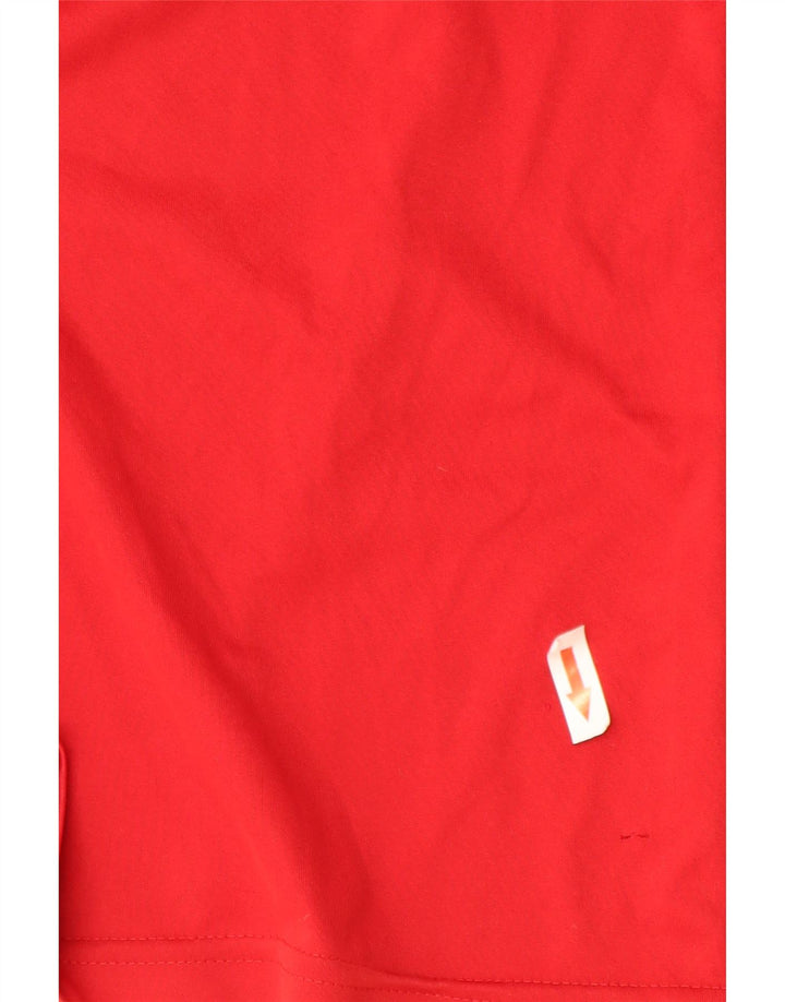Adidas Mens Camiseta Top Grande Poliéster Vermelho