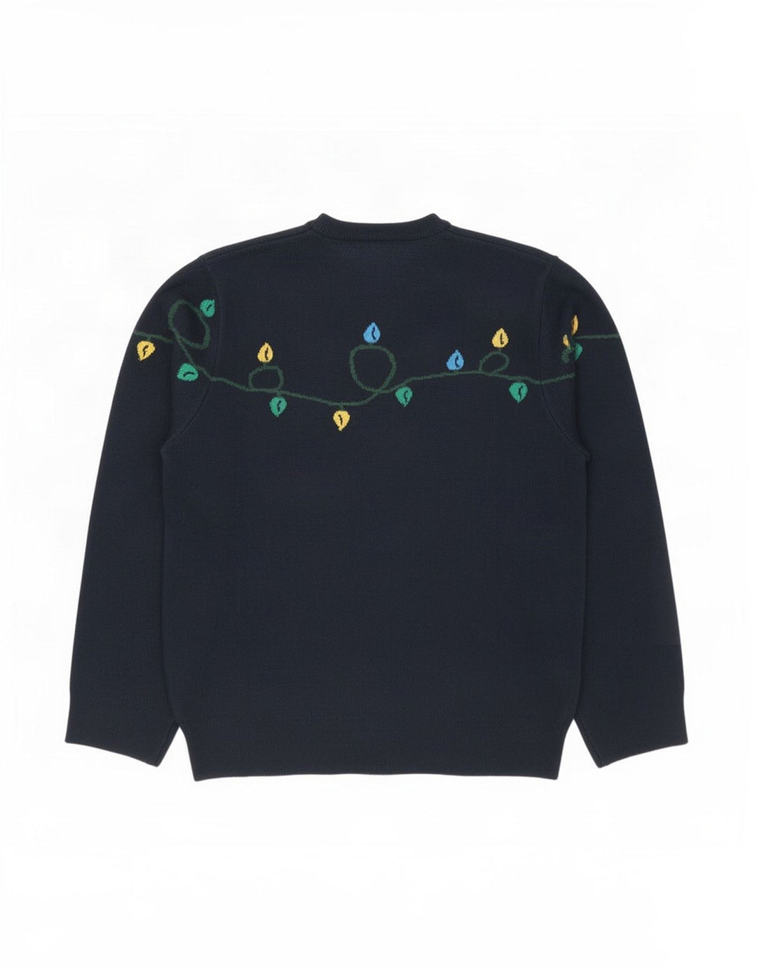 Suéter masculino Marks & Spencer com gola redonda grande azul marinho natal