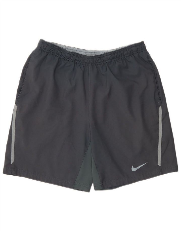 Shorts esportivos masculinos Nike cinza médio