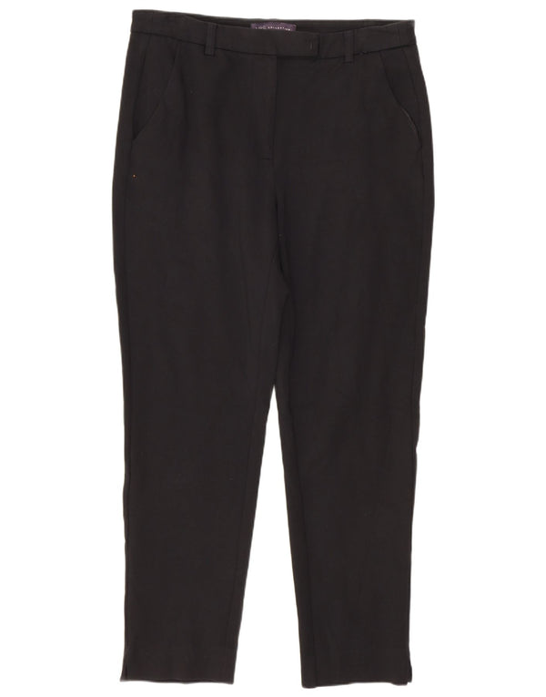 Calça feminina Marks & Spencer Crop Suit Reino Unido 12 Médio W30 L25 Preta