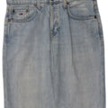 Saia jeans feminina TOMMY HILFIGER W28 algodão azul médio