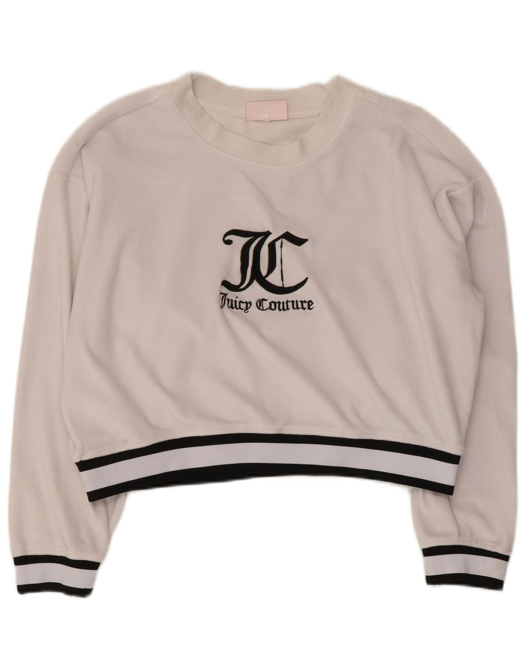 Suéter feminino com estampa gráfica JUICY COUTURE Reino Unido 16 grande branco