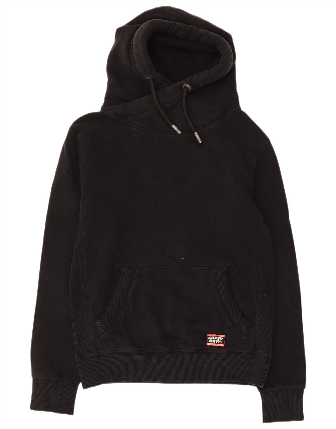 SUPERDRY moletom com capuz masculino médio algodão preto