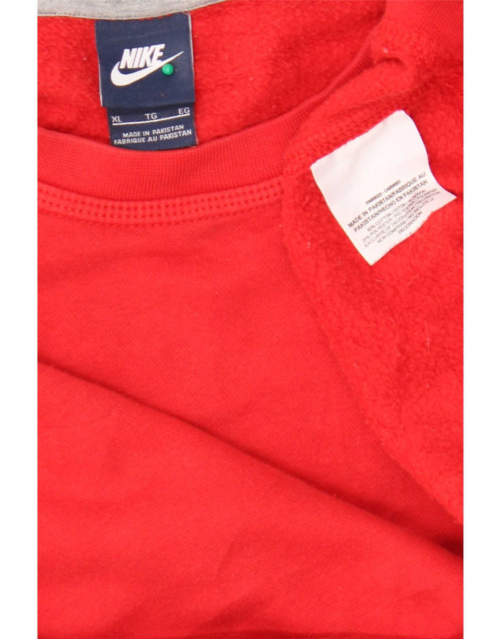 Moletom masculino Nike Jumper XL vermelho colorblock algodão