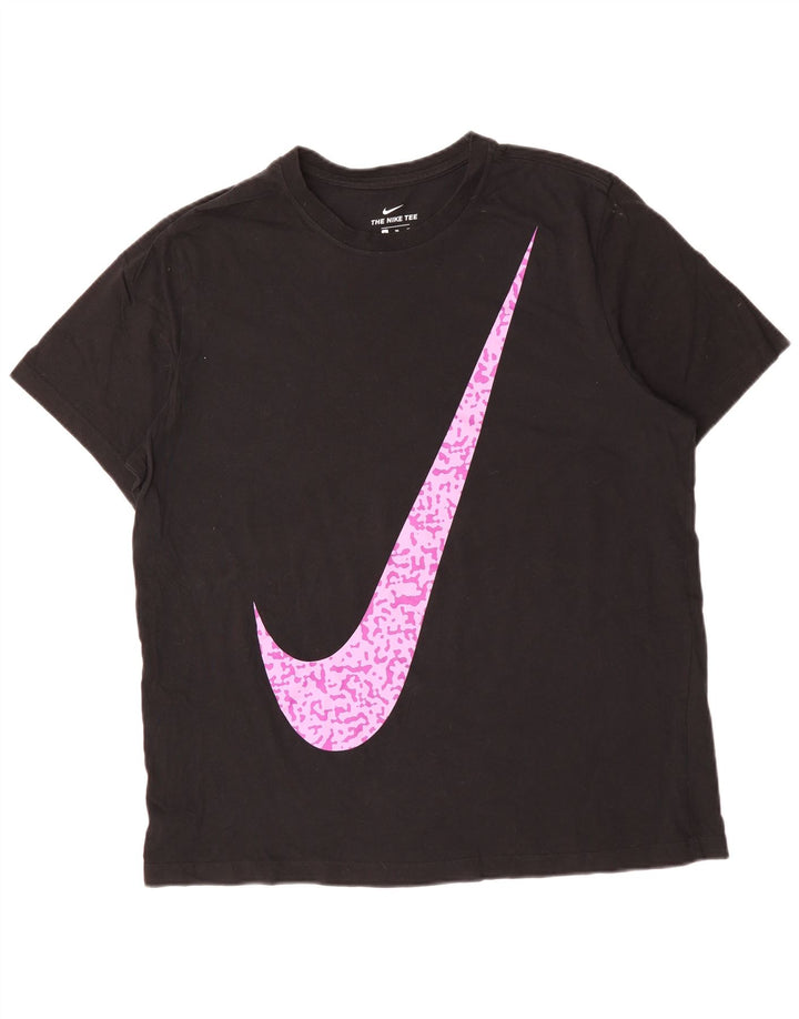 Camiseta gráfica masculina NIKE Top XL algodão preto