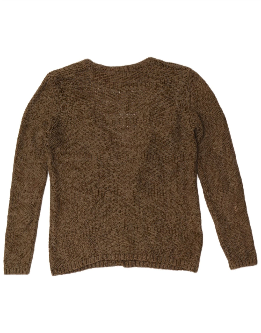 Suéter de cardigã aberto feminino Massimo Dutti Reino Unido 12 médio cáqui
