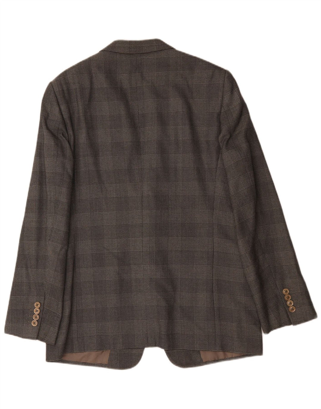 Jaqueta Blazer Masculina Armani com 2 Botões Reino Unido 38 Xadrez Cinza Médio