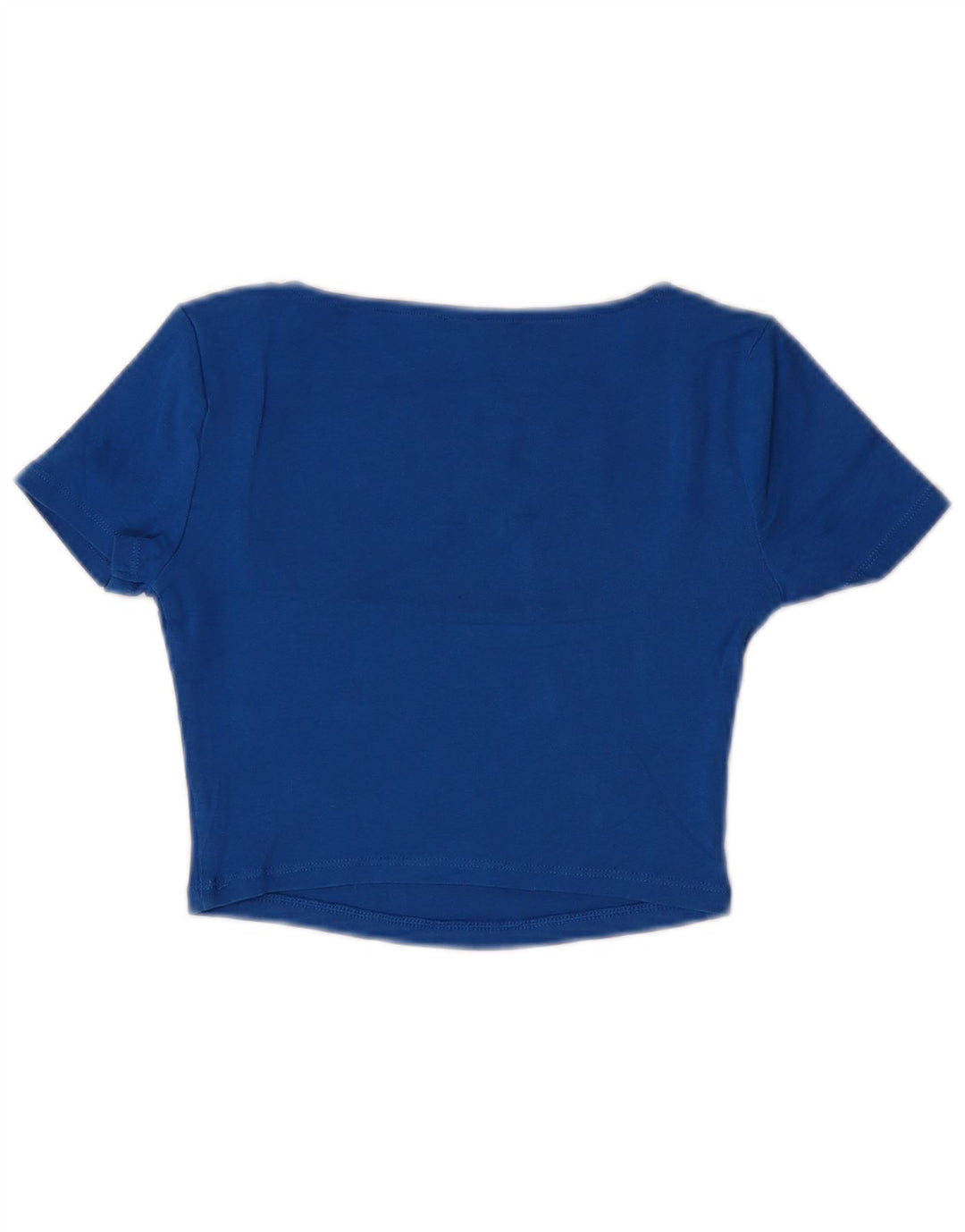 Zara Womens Crop Top UK 12 Médio Azul