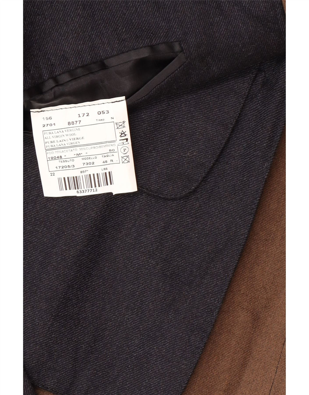 LUIGI BIANCHI Jaqueta masculina Longline Blazer IT 48 Médio Azul Marinho Clássico