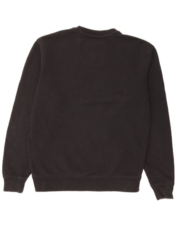 Jack Wills Mens Graphic Loose Fit Moletom Jumper XS Algodão Preto