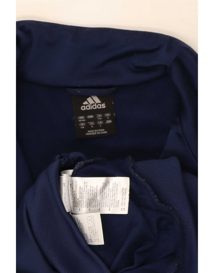 Adidas Mens Tracksuit Top Jacket UK 38/40 Médio Azul Marinho Poliéster