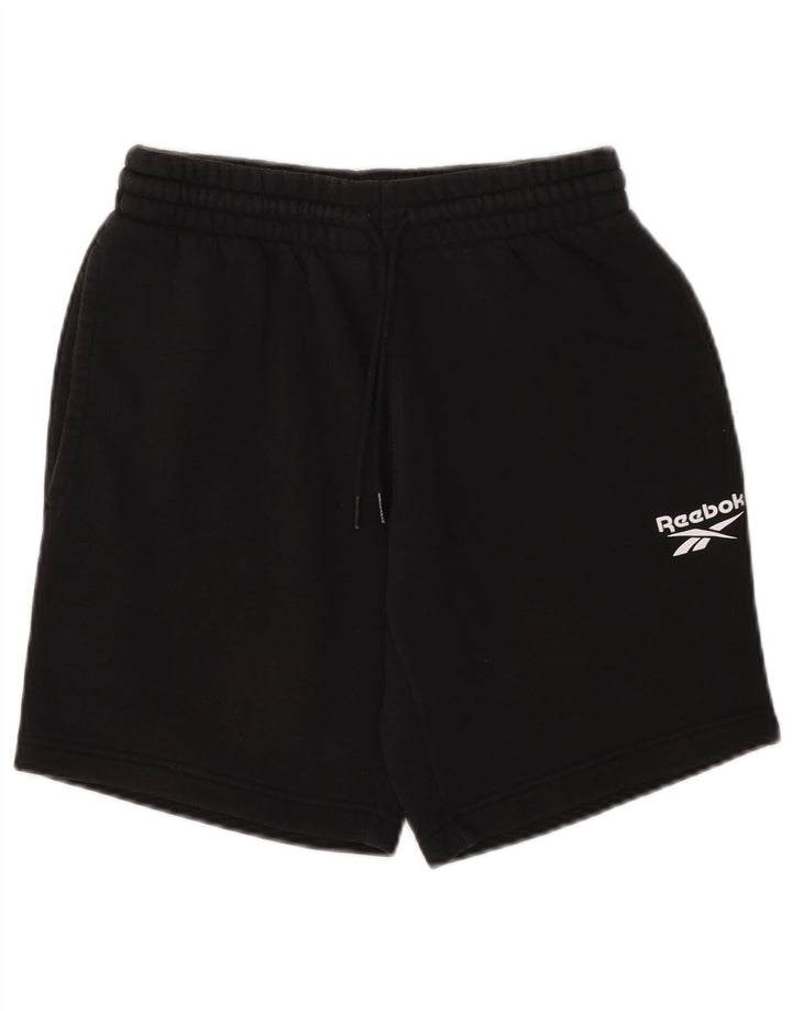 Shorts esportivos masculinos Reebok pequeno algodão preto