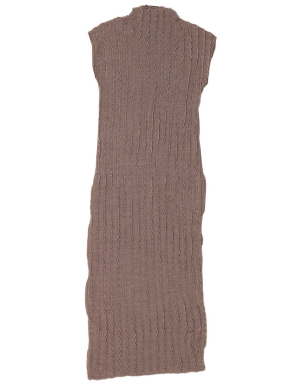 Zara Vestido feminino maxi sem mangas, Reino Unido 12, cinza médio