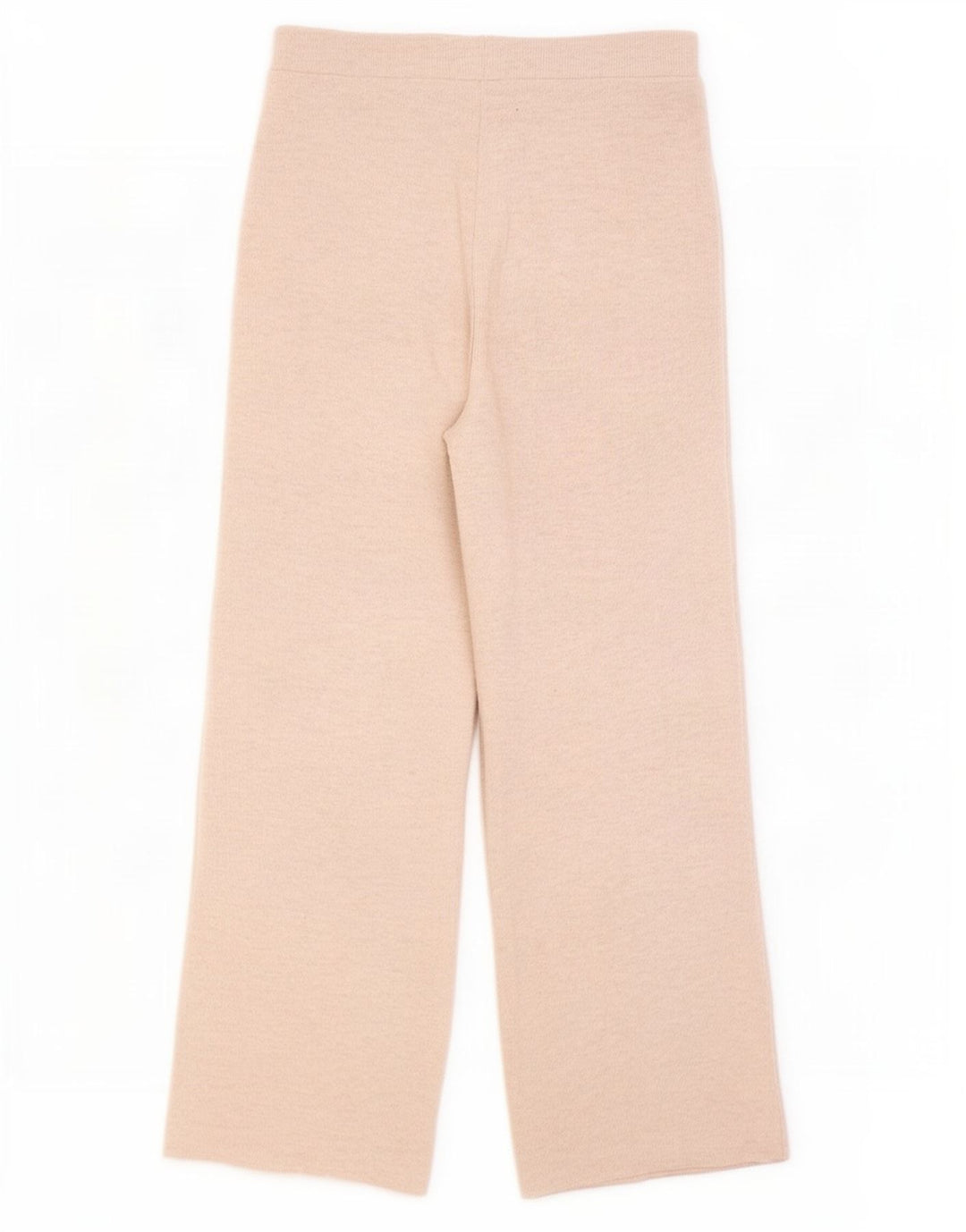 Calça de treino feminina Zara UK 12 poliéster bege médio