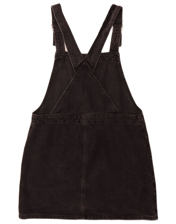 Macacão feminino Topshop saia jeans Reino Unido 14 grande W34 algodão preto