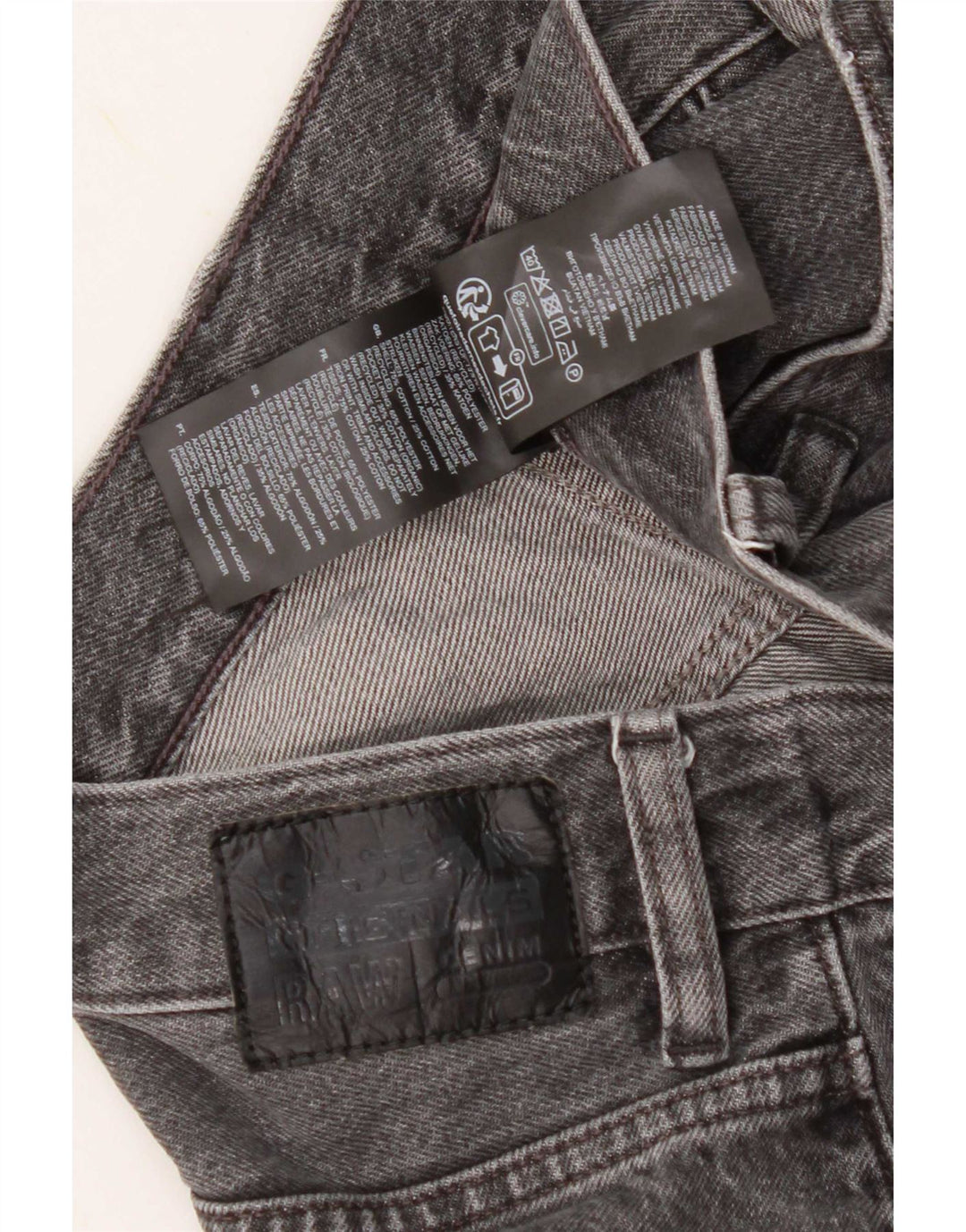 Jeans soltos masculinos G-Star W32 L32 algodão cinza
