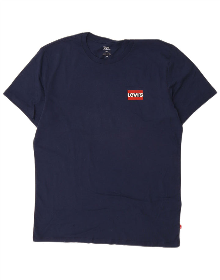 Camiseta masculina slim Levi's grande algodão azul marinho