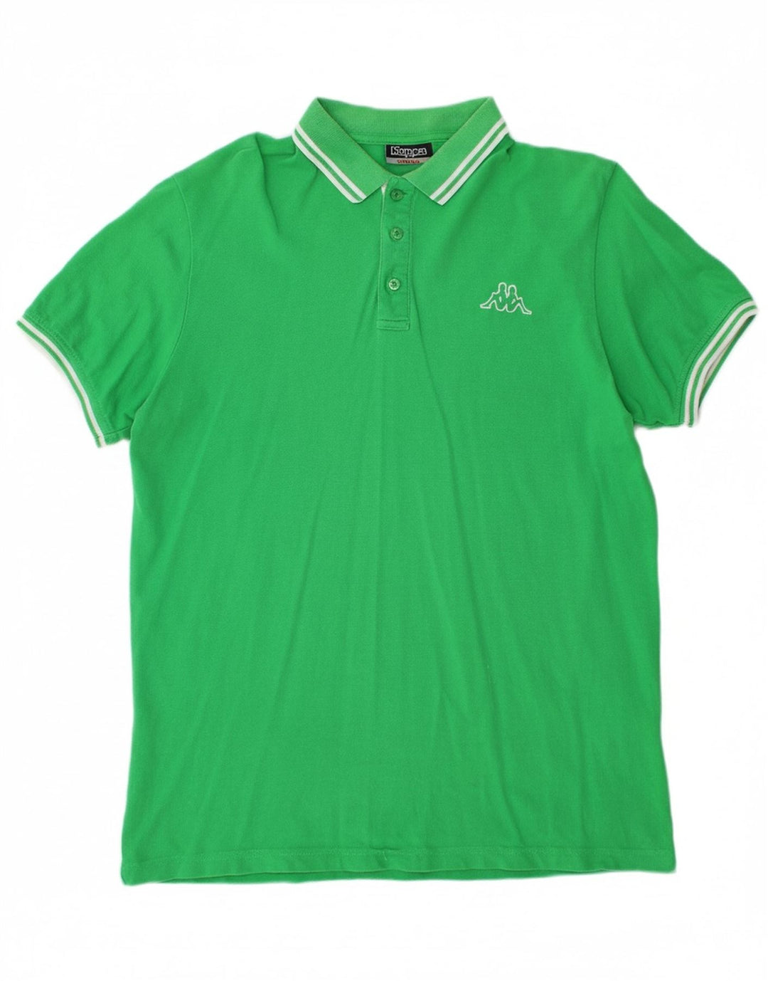 Camisa polo masculina KAPPA grande algodão verde