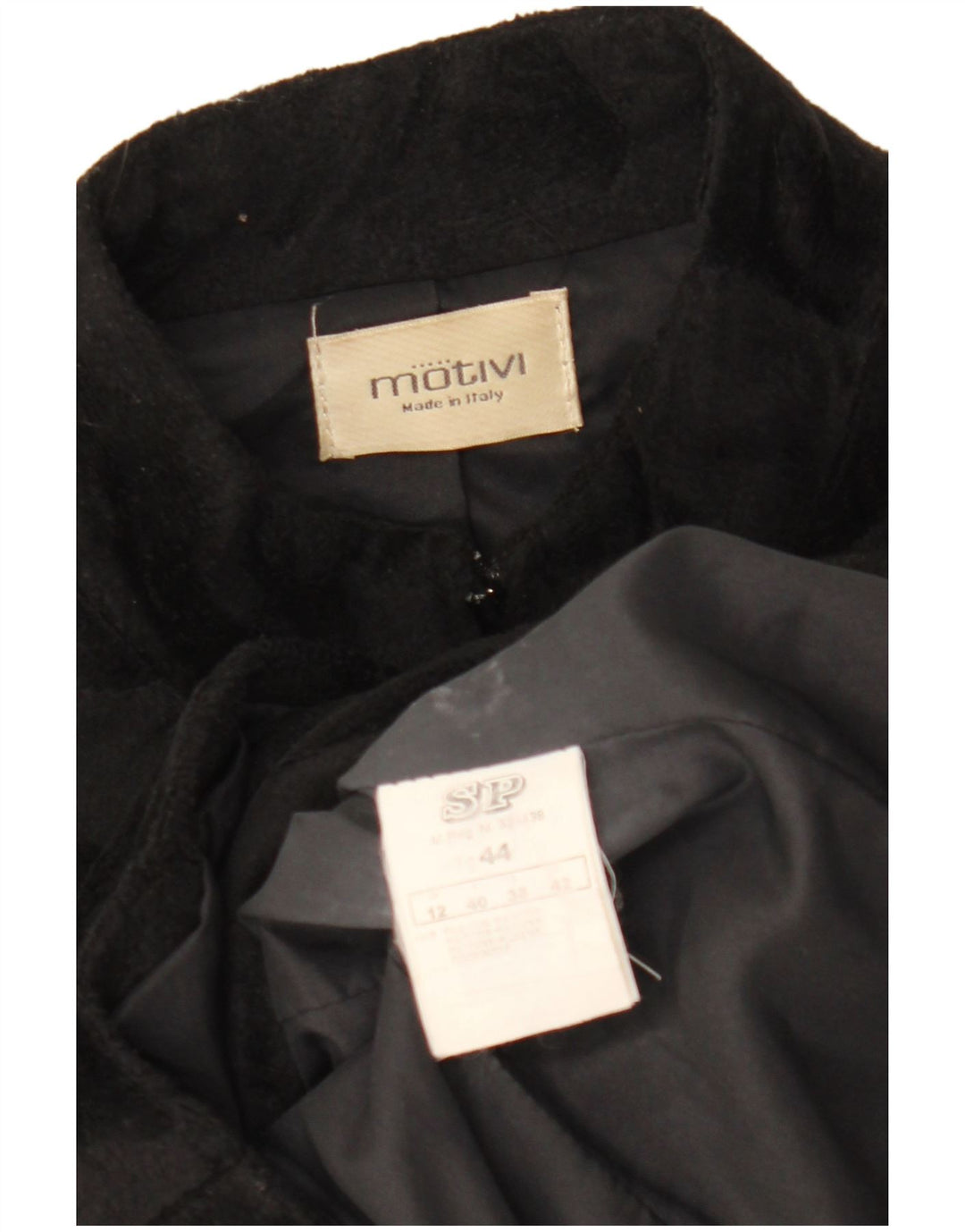 Jaqueta feminina MOTIVI de lã cortada IT 44 poliéster preto médio com estampa animal