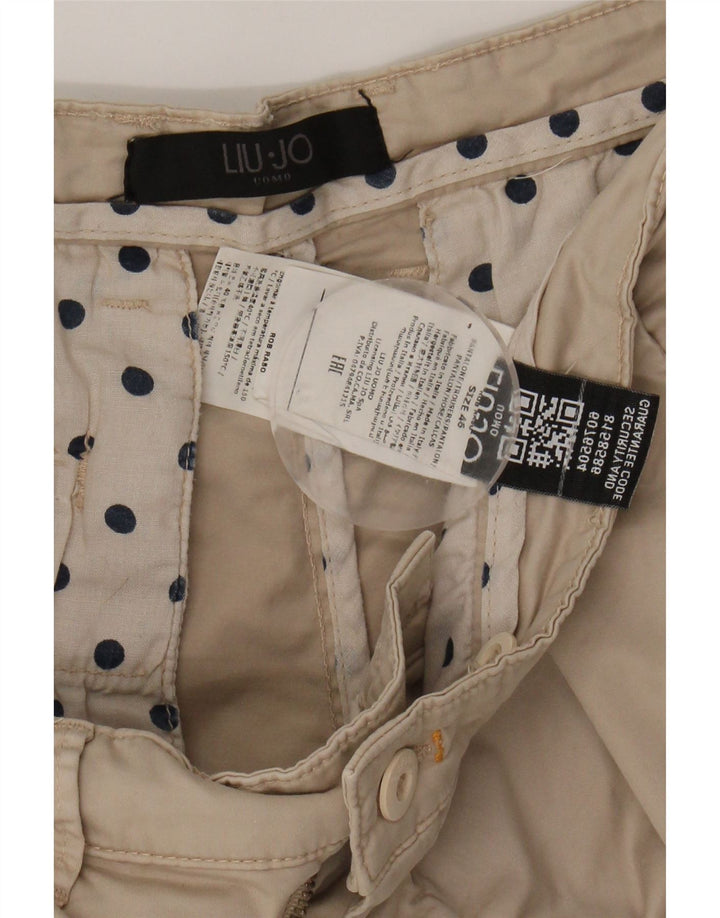 LIU JO Mens Chino Shorts IT 46 Pequeno W30 Algodão Bege