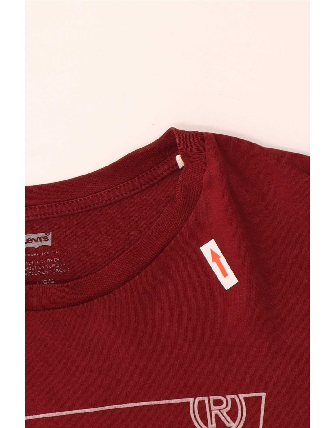 Camiseta gráfica masculina Levi's Top grande de algodão vermelho