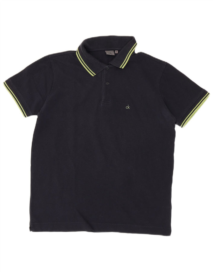 Camisa polo masculina CALVIN KLEIN médio algodão azul marinho