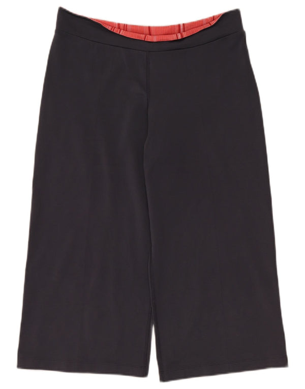 ADIDAS Womens Capri Wide Leg Calças de treino Reino Unido 16 Grande Azul Marinho