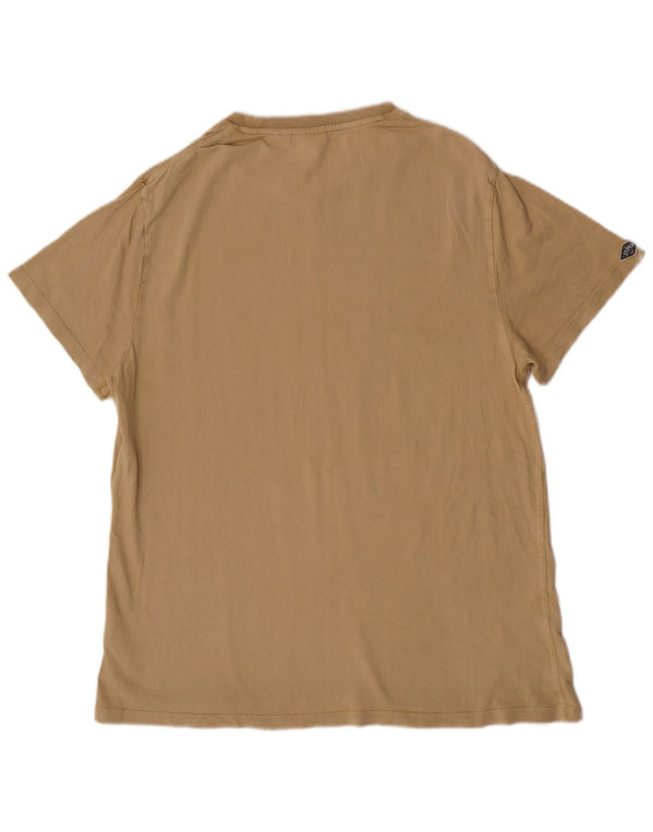 Camiseta masculina Superdry Slim Fit gráfica top 2XL algodão bege