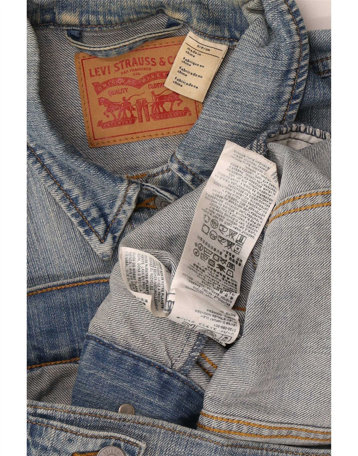 Jaqueta jeans feminina Levi's Graphic UK 8 pequeno algodão azul