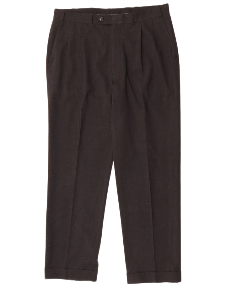 Calça masculina Marks & Spencer Pegged Suit W36 L31 cinza poliéster
