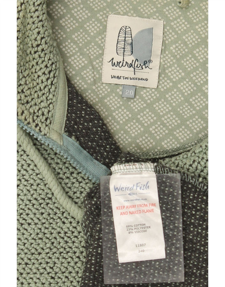 Jaqueta feminina de treino WEIRD FISH UK 20 2XL algodão verde