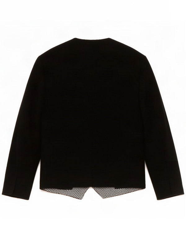 Valentino Womens Carisma Blazer Jacket UK 16 Large Black Houndstooth
