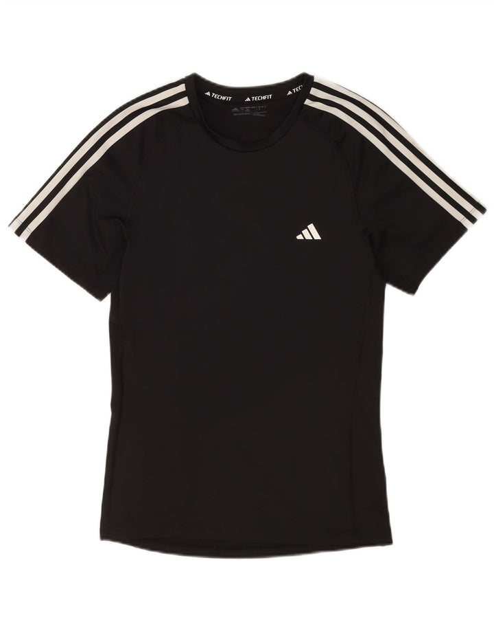 Camiseta Adidas Masculina Tech Fit Top Médio Poliéster Preto