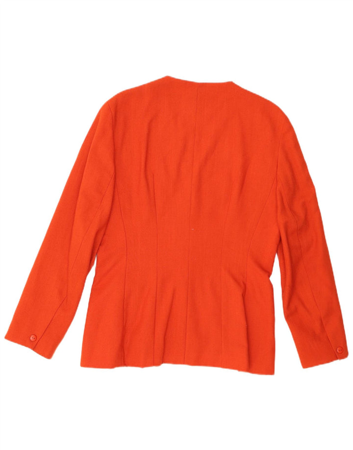 Jaqueta blazer feminina PLANET com 3 botões UK 12 poliéster laranja médio