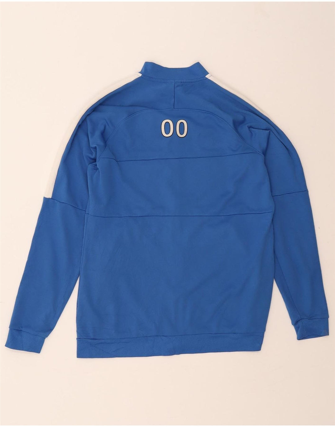 NIKE Womens Dri Fit Tracksuit Top Jacket UK 16 Large Blue Colourblock Vintage Nike and Second-Hand Nike from Messina Hembry 