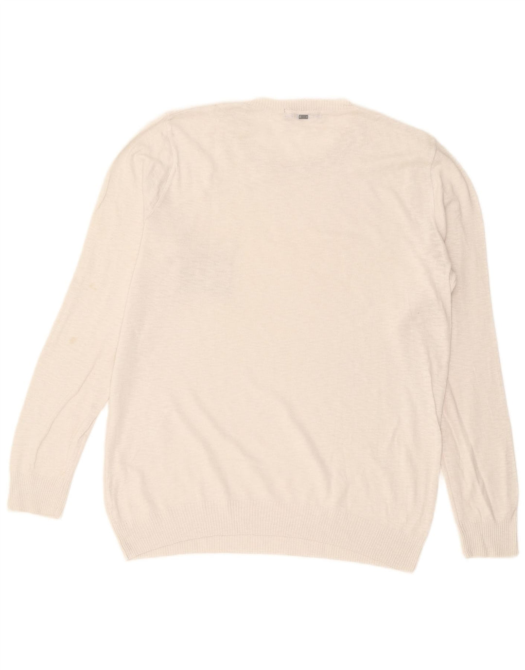 Liu Jo Suéter masculino com gola redonda grande branco