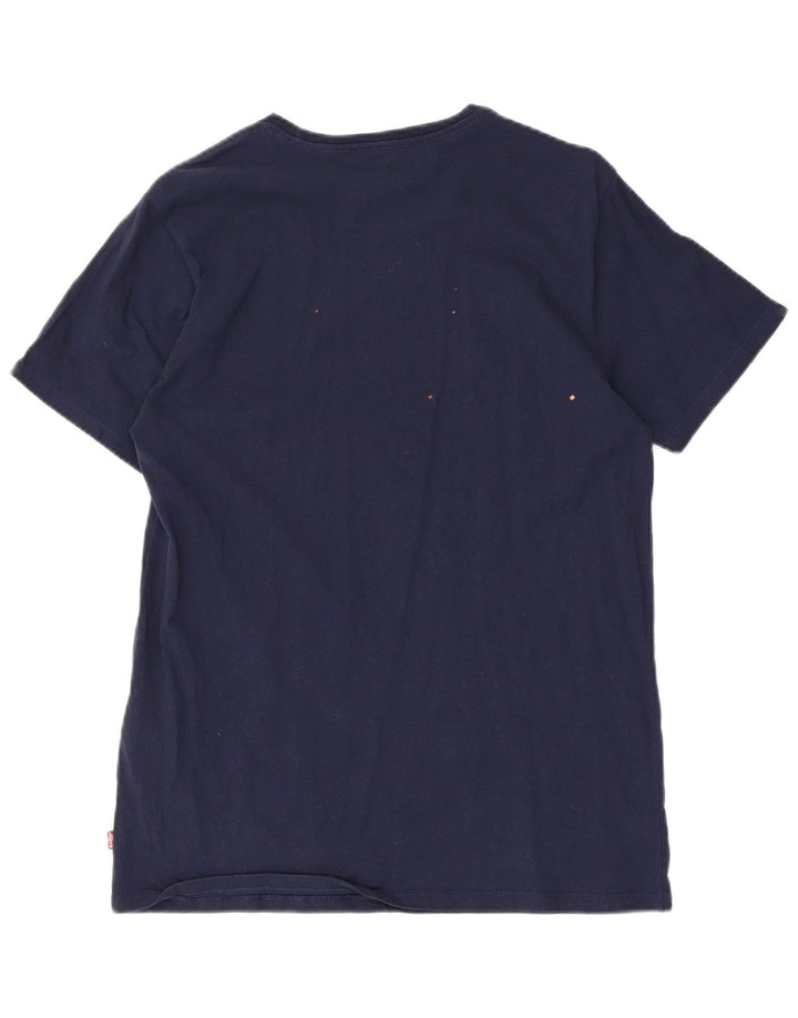 Camiseta gráfica masculina Levi's Top médio algodão azul marinho