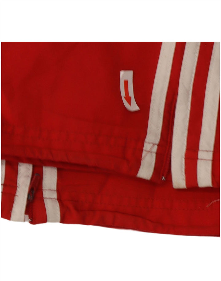 Calças de treino masculinas Adidas UK 44/46 poliéster vermelho grande